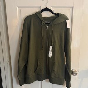 Time and Tru Olive Green Hoodie